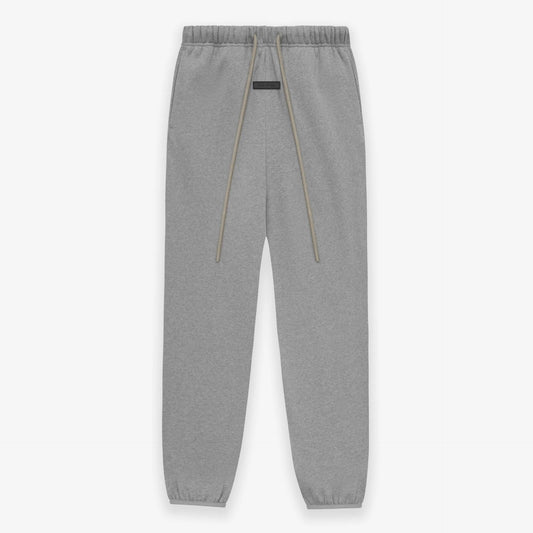 Fear of God Essentials Dark Heather Oatmeal Sweatpants Front View