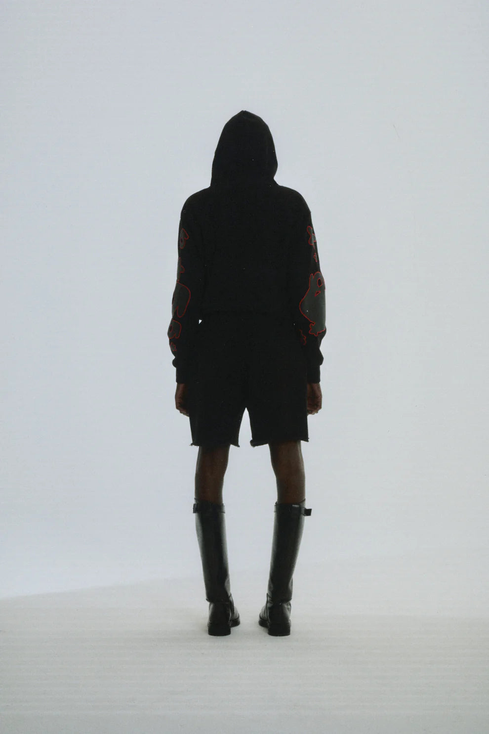 Sp5der Black Red Beluga Outline Hoodie