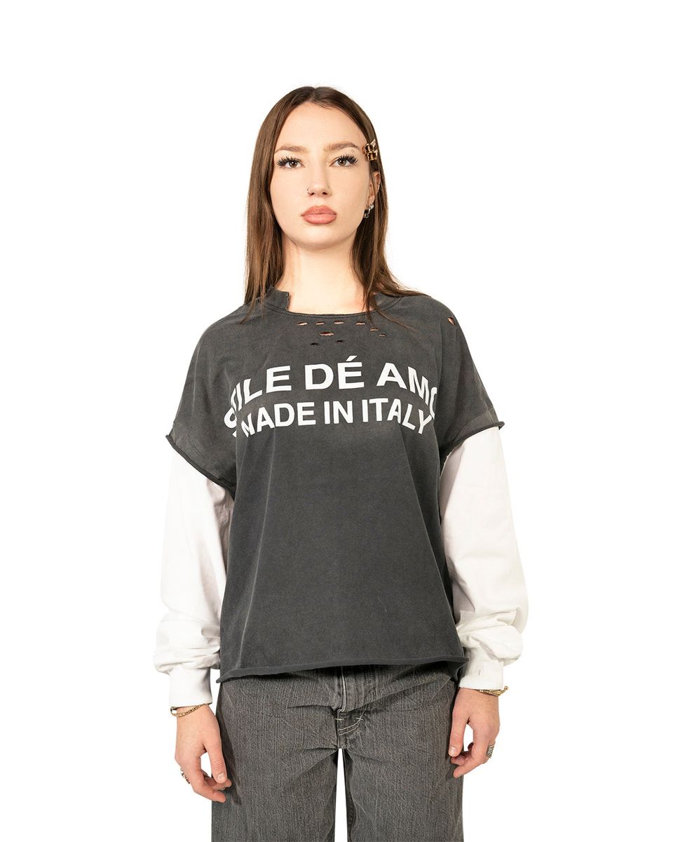 Stile De Amor Black Nero Su Bianco Long Sleeve