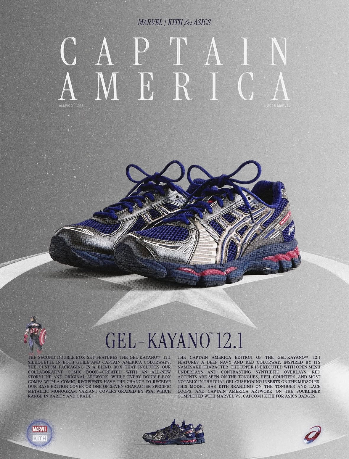 Kith Asics Gel-Kayano 12.1 Marvel vs Capcom Captain America