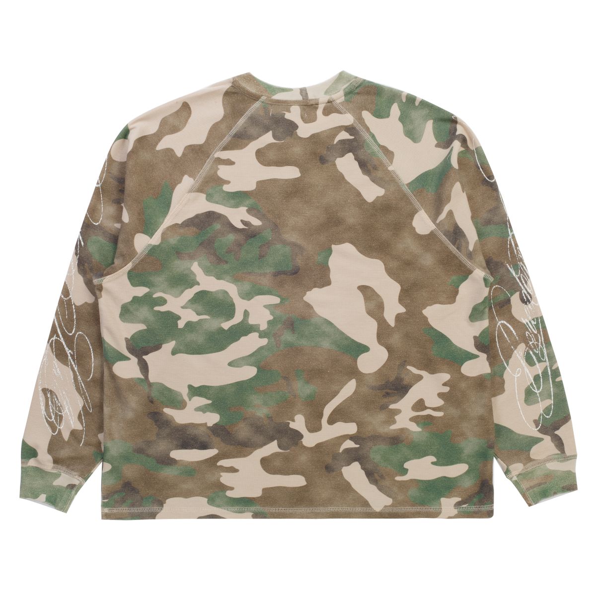 Boredom Kills Trust Camo Waffle Thermal Long Sleeve
