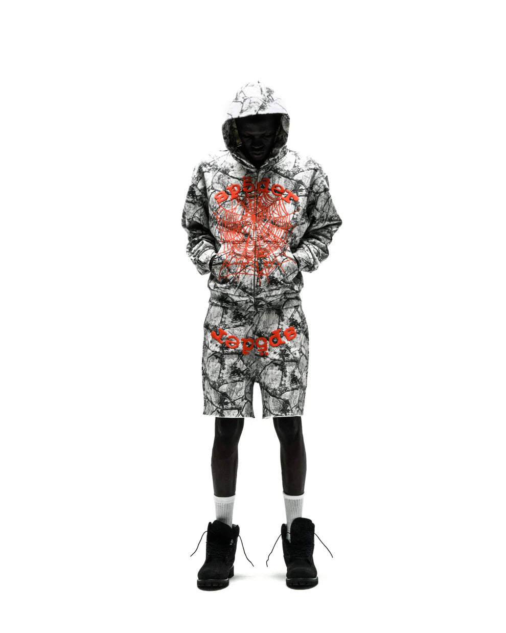Sp5der White Camo Real Tree OG Web V2 Zip Hoodie
