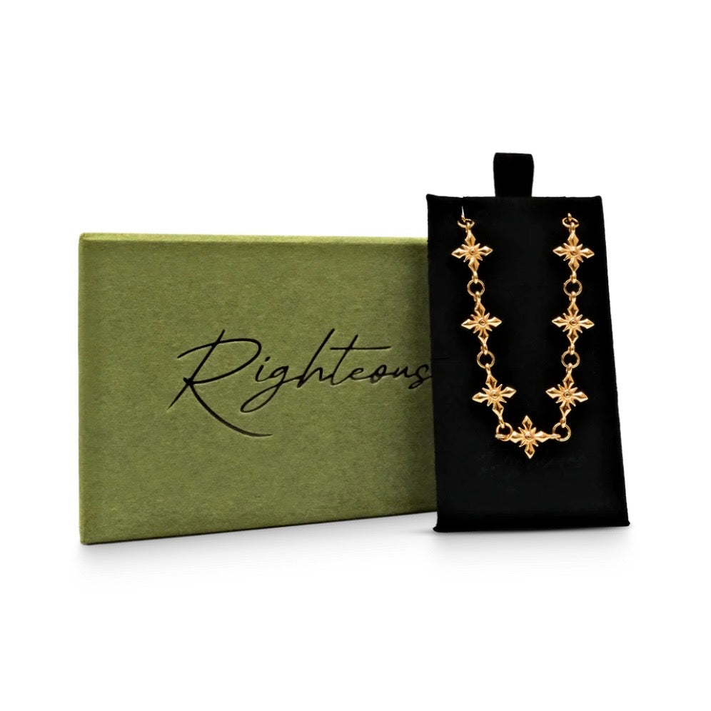 We Are Righteous Gold Link Bracelet