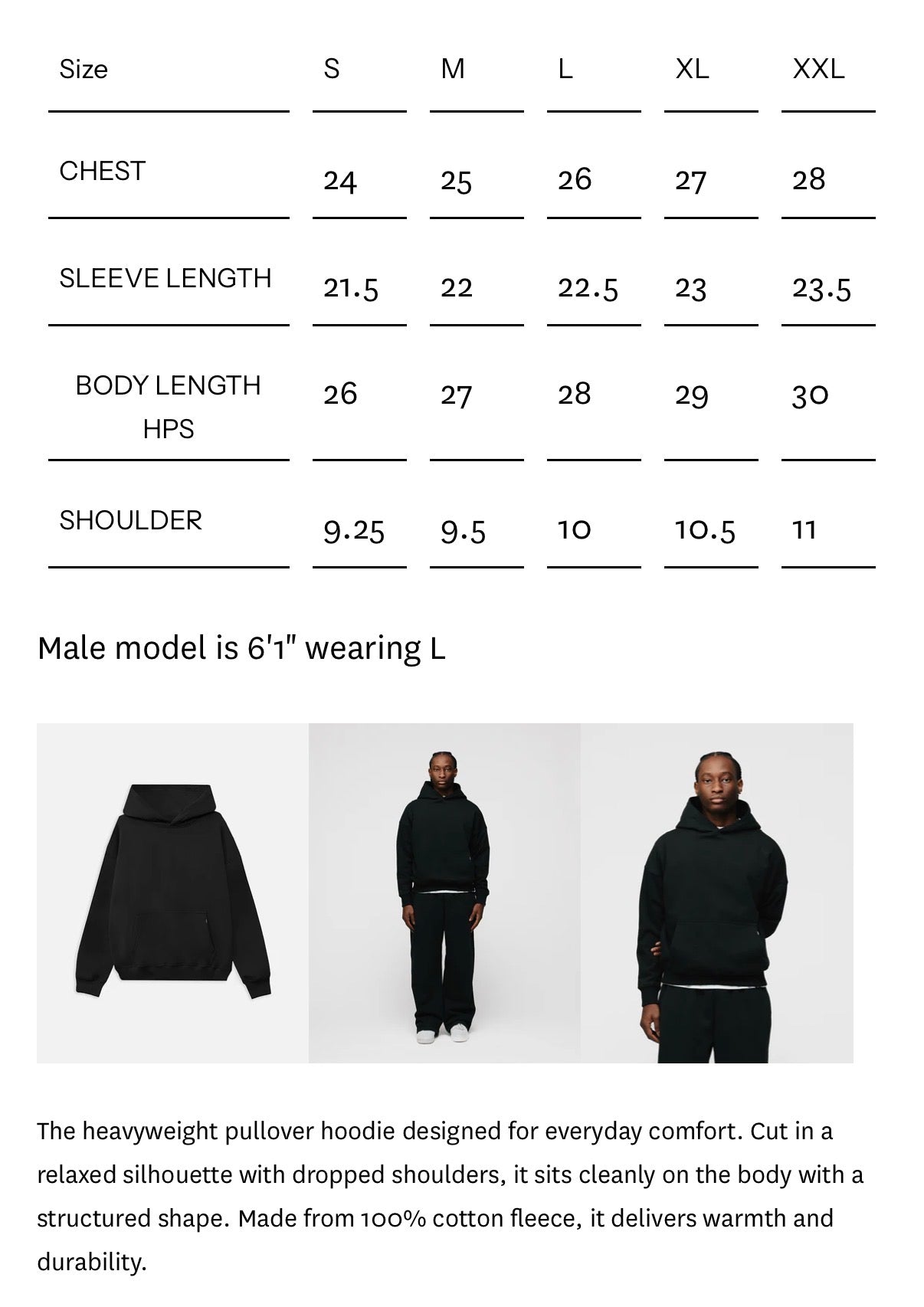 Hours Black Blank Hoodie