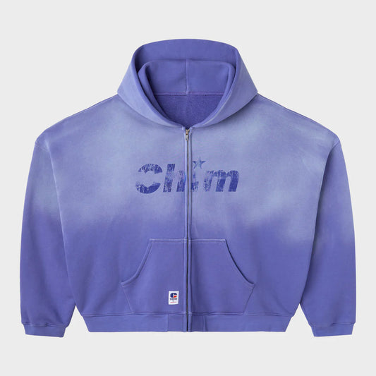 HMDD Malibu Purple Beach Zip Hoodie