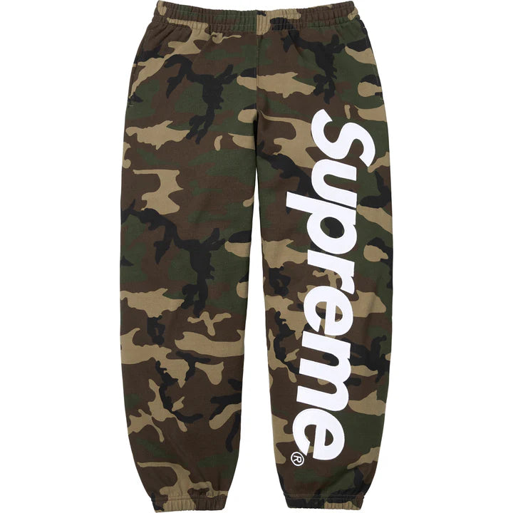 Supreme Woodland Camo Satin Applique Sweatpants