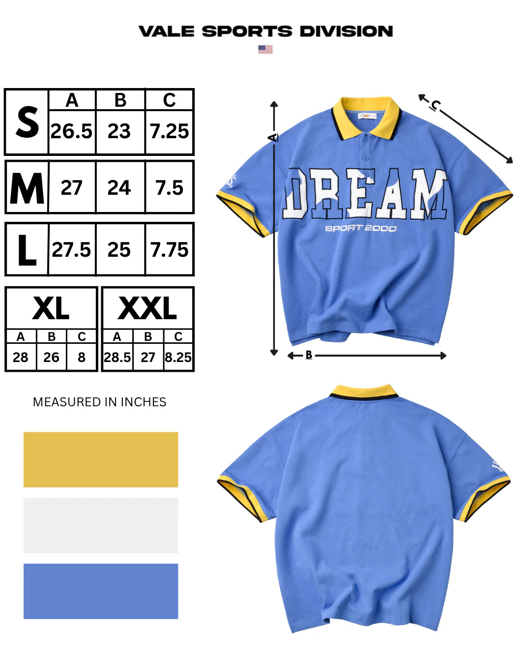 Vale Casa Azul Dreams Polo Short Sleeve