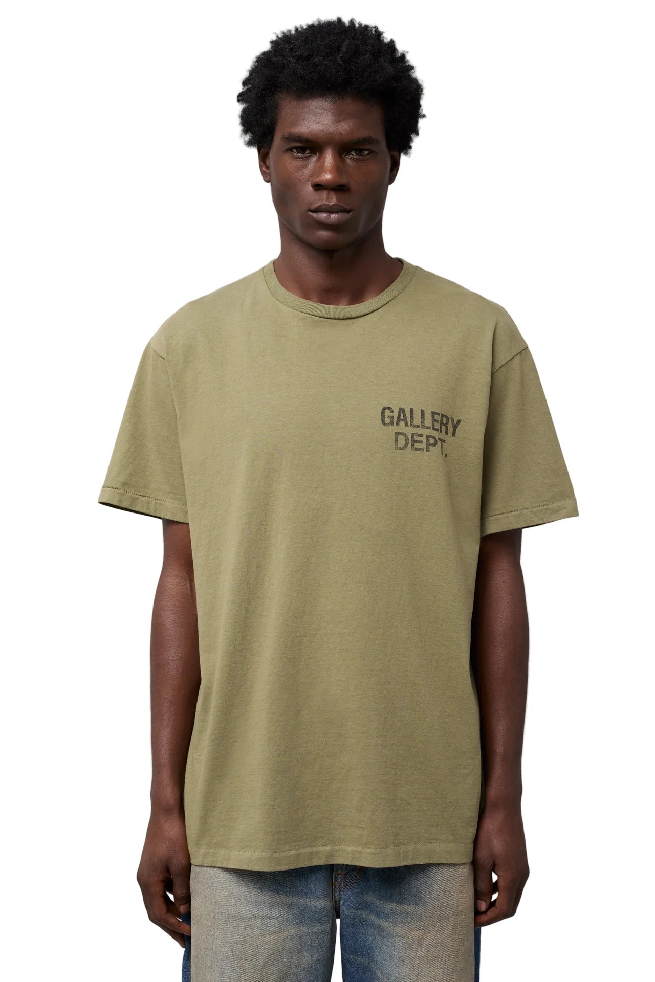Gallery Dept Olive Souvenir Logo T-Shirt