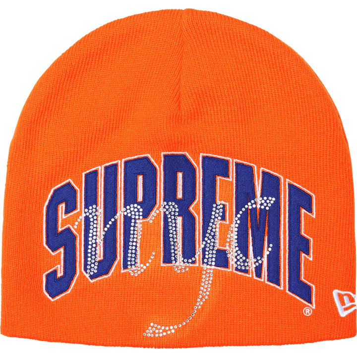 Supreme Orange New Era Rhinestone Beanie