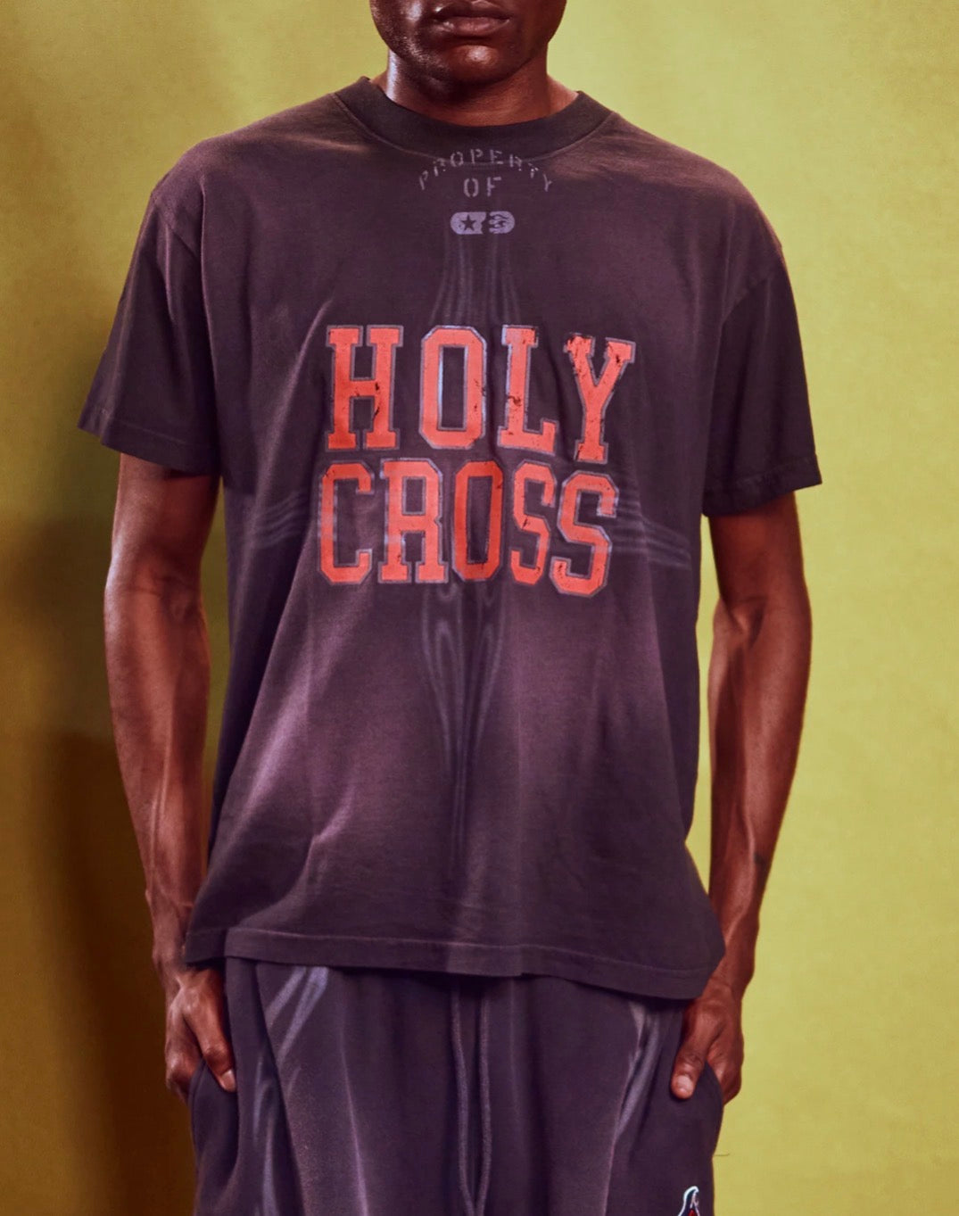 Hellstar Heather Grey Holy Cross T-Shirt