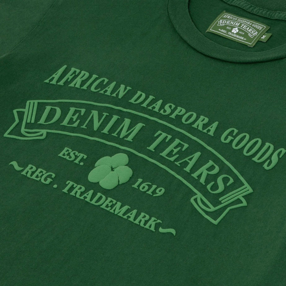 Denim Tears Tonal Green ADG T-Shirt Close