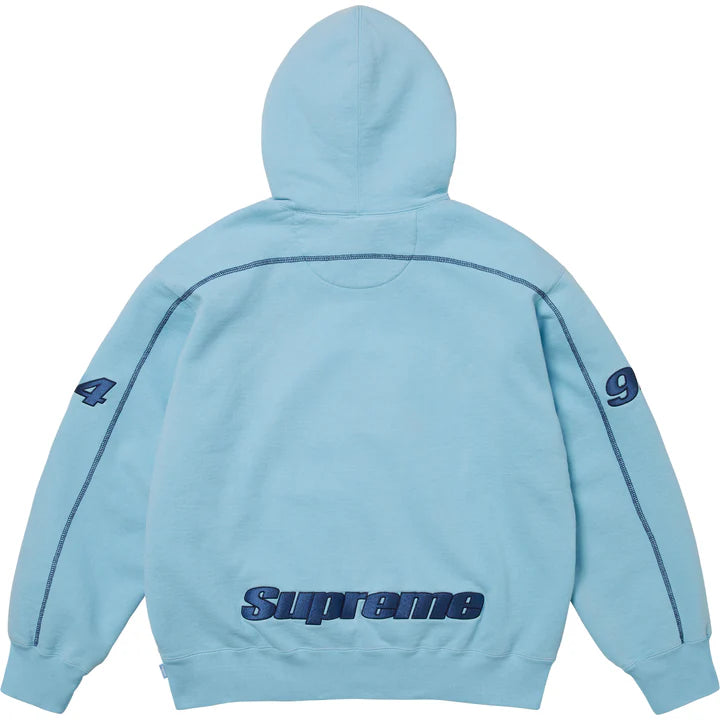 Supreme Light Blue Overlock Hoodie