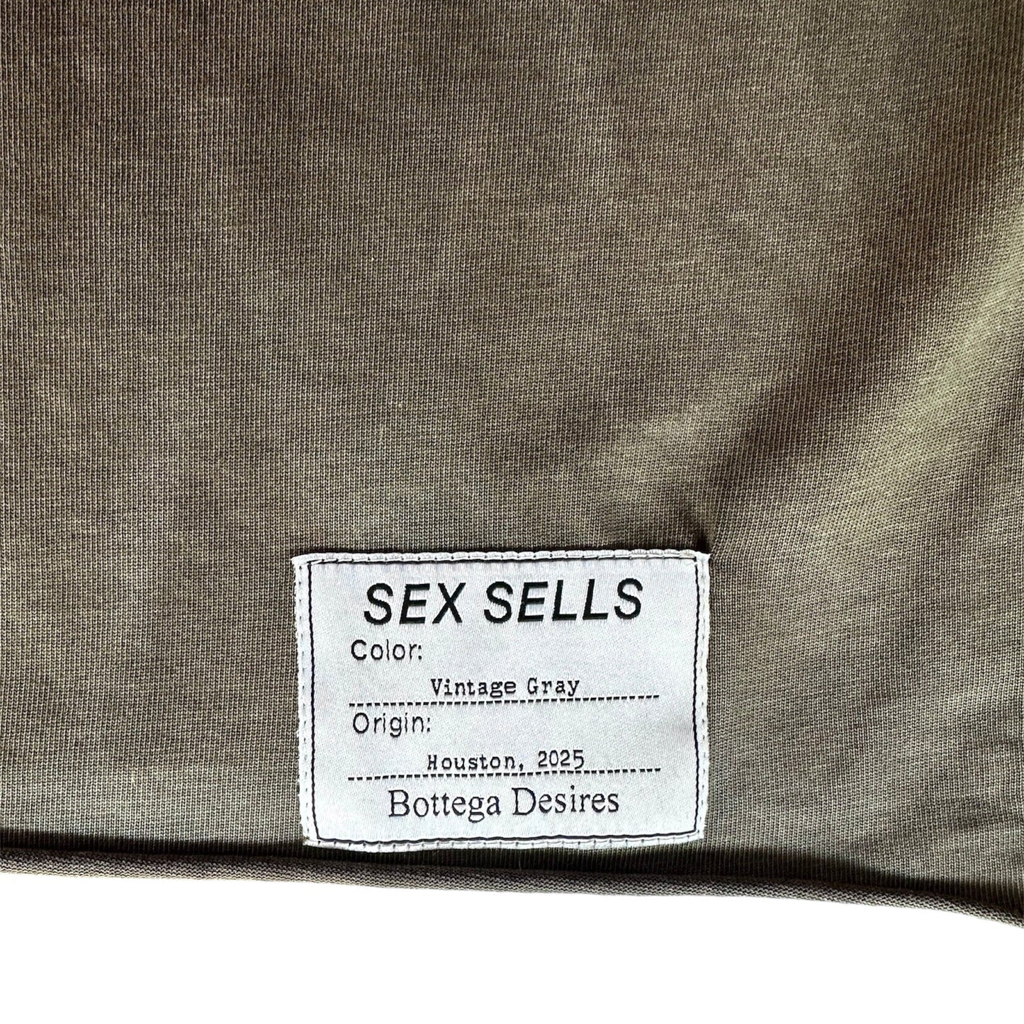 Bottega Desires Grey Sex Sells T-Shirt