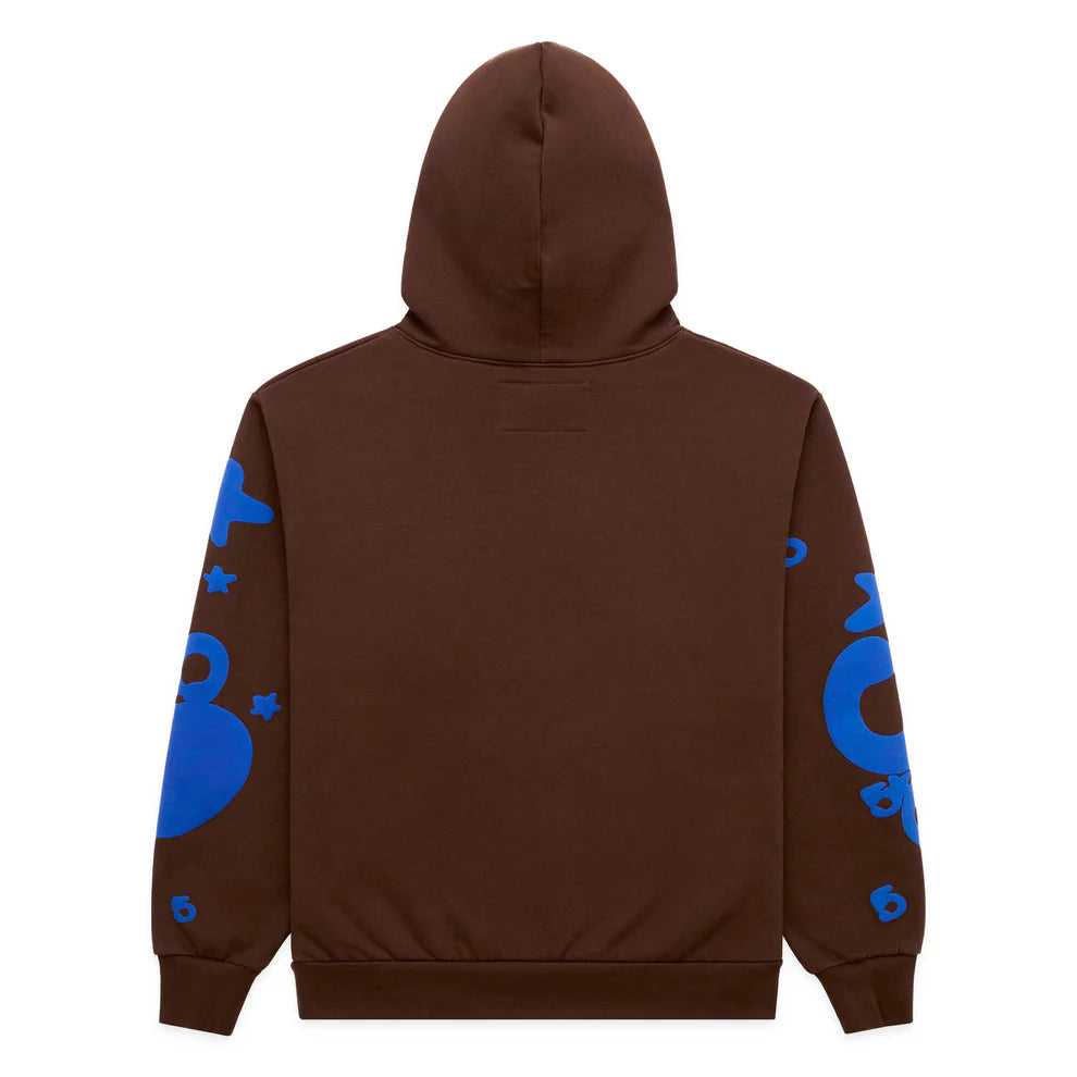 Sp5der Brown Blue Beluga V2 Hoodie