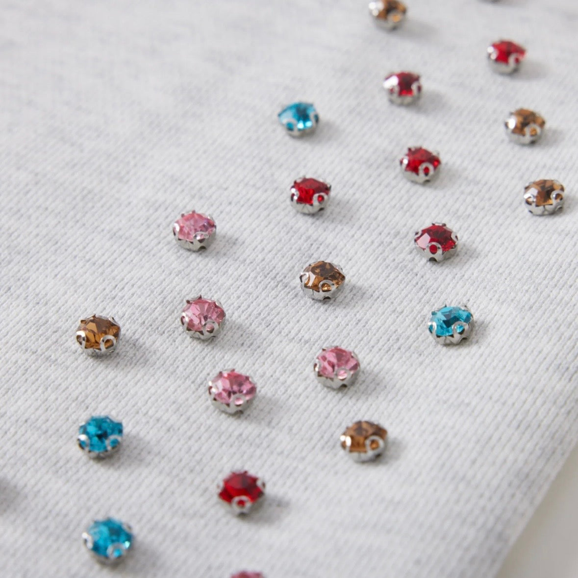 AZVA Grey Crystal Cactus Zip Hoodie