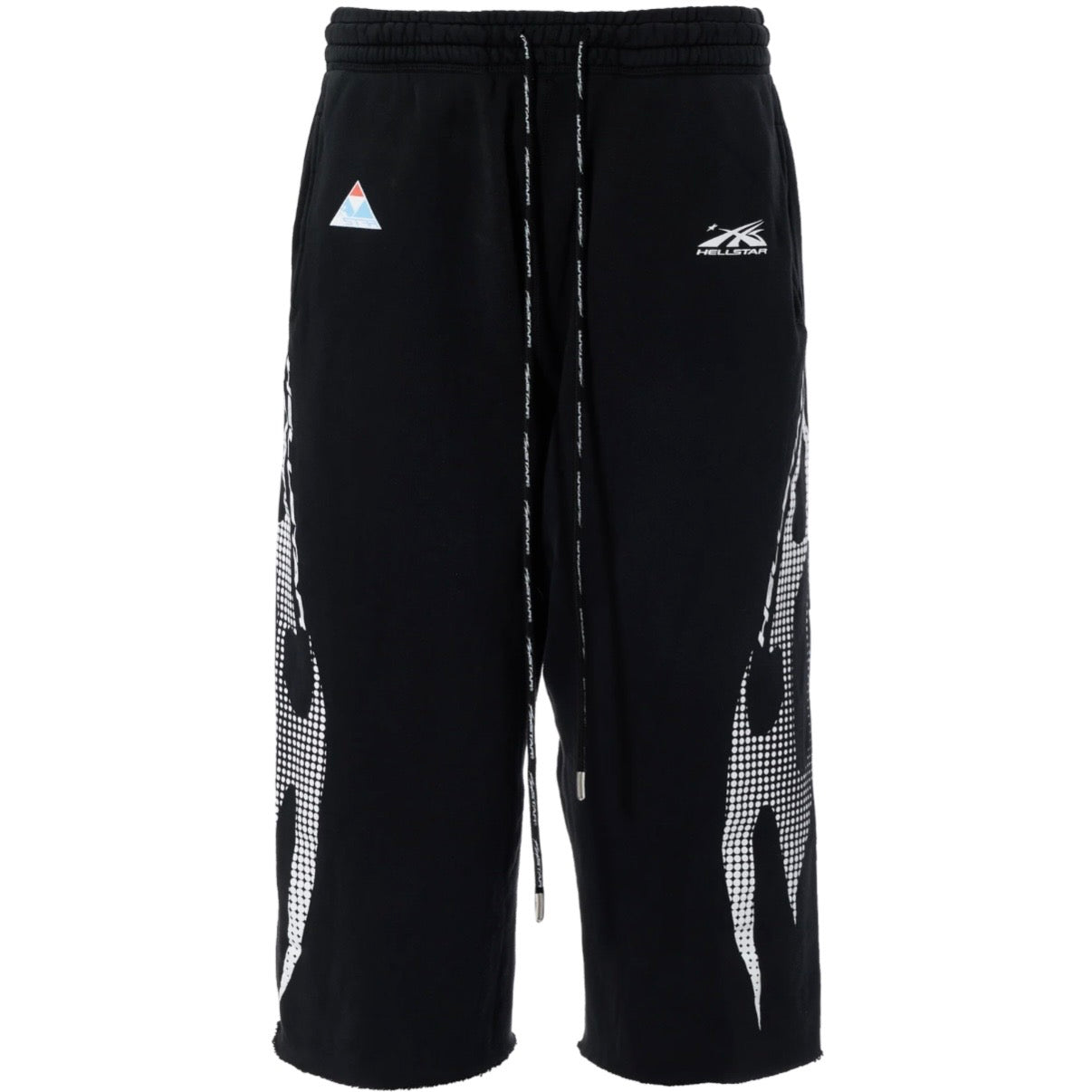 Hellstar Black Gradient Flame 3/4 Shorts