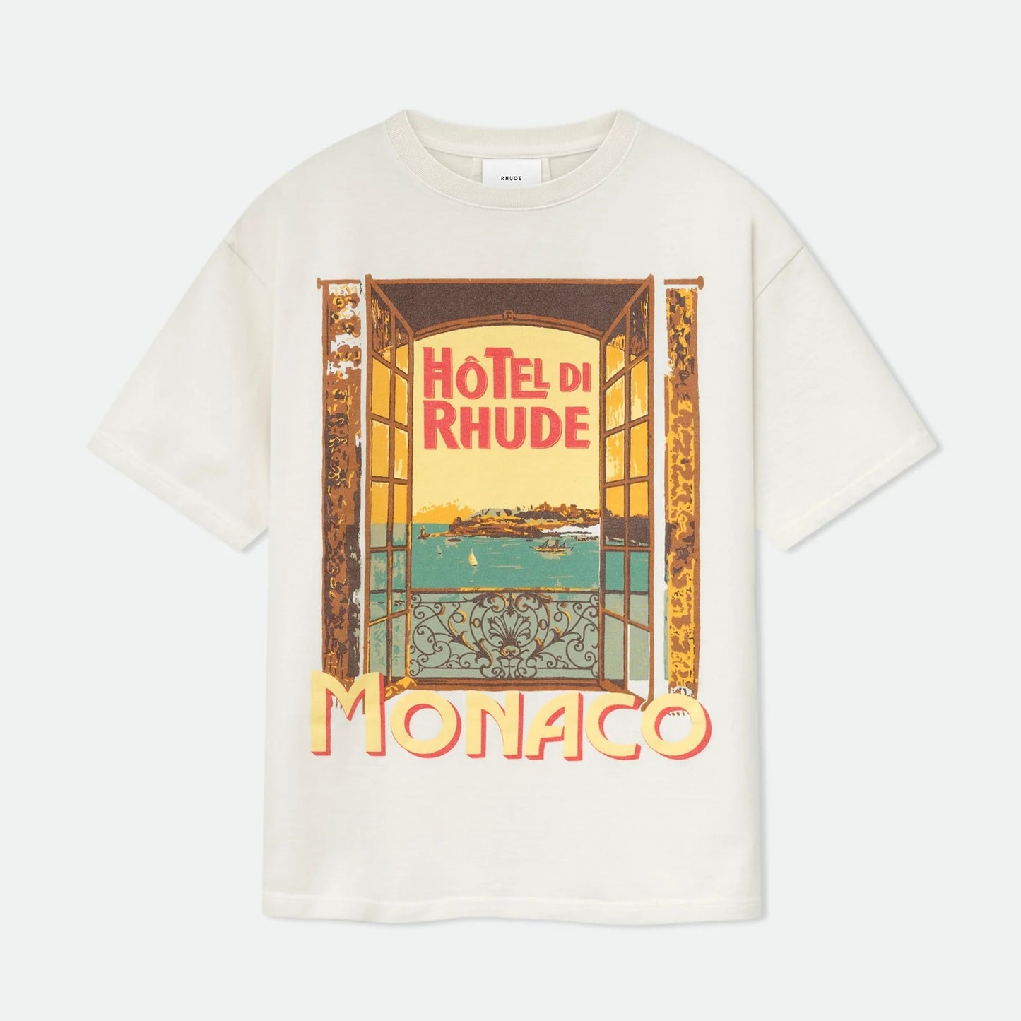 Rhude Vintage White Hotel Di Monaco T-Shirt