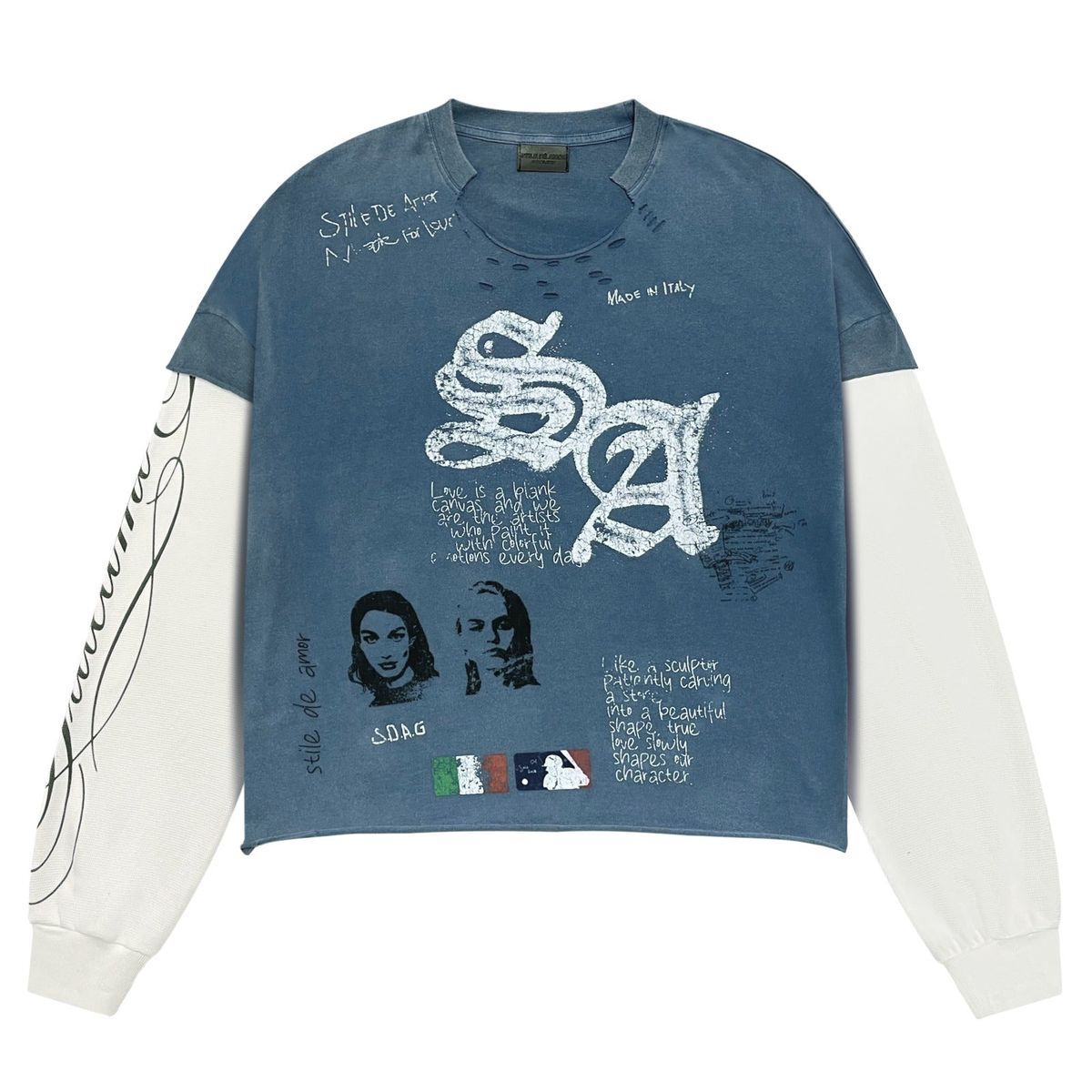 Stile De Amor Navy Sqaudra Long Sleeve