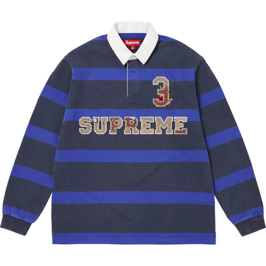 Supreme Navy Stripe Rugby Shirt