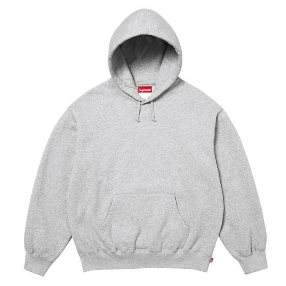 Supreme Heather Grey Satin Applique Hoodie