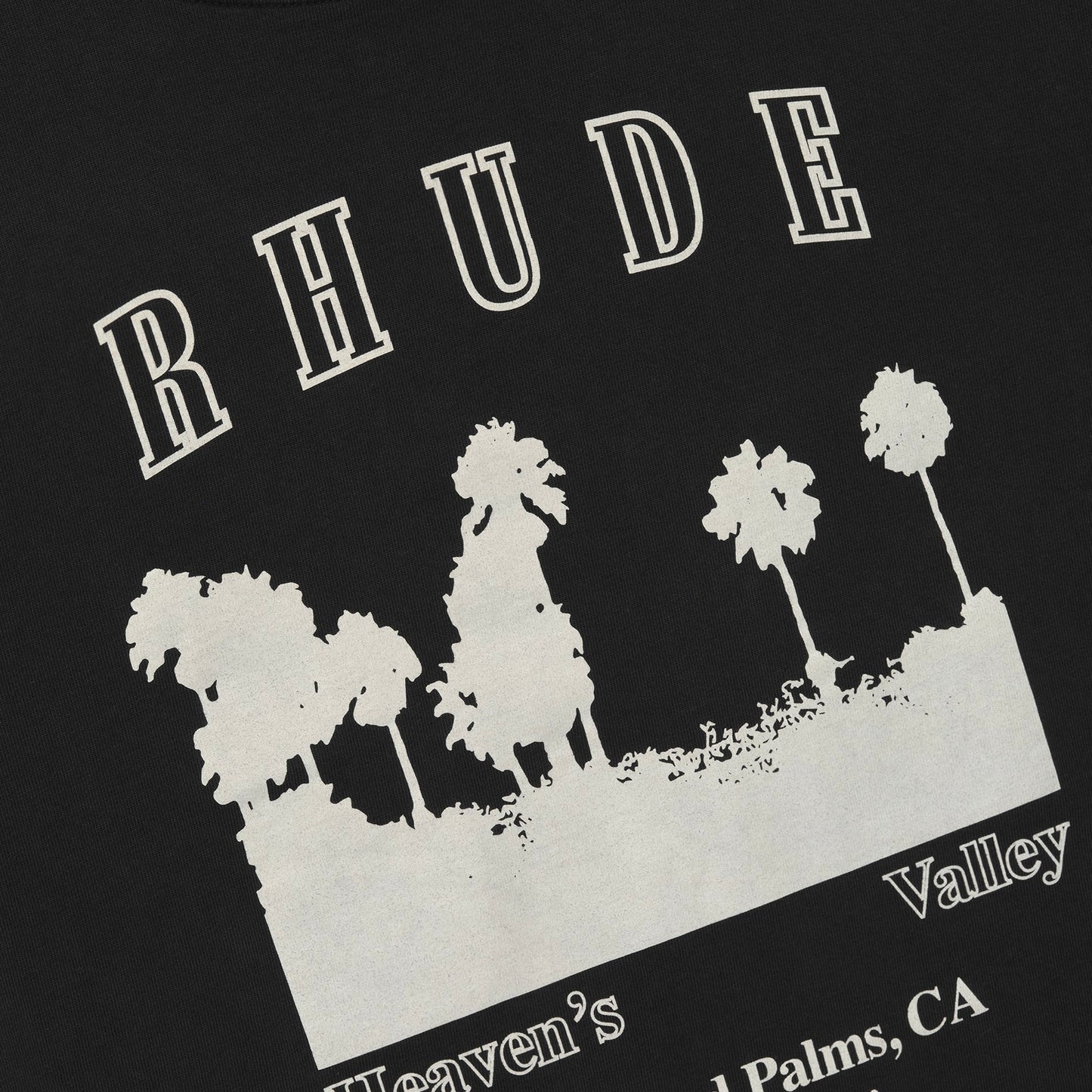Rhude Vintage Black Thousand Palms T-Shirt