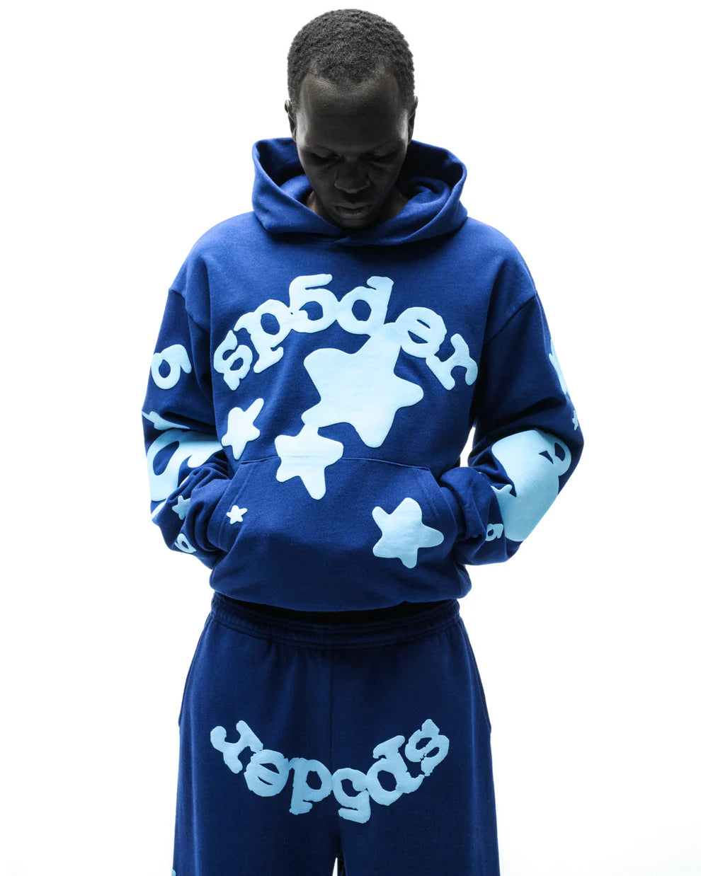 Sp5der Navy Beluga Hoodie
