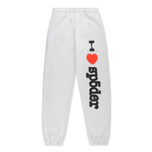 Sp5der Heather Grey Souvenir Sweatpants