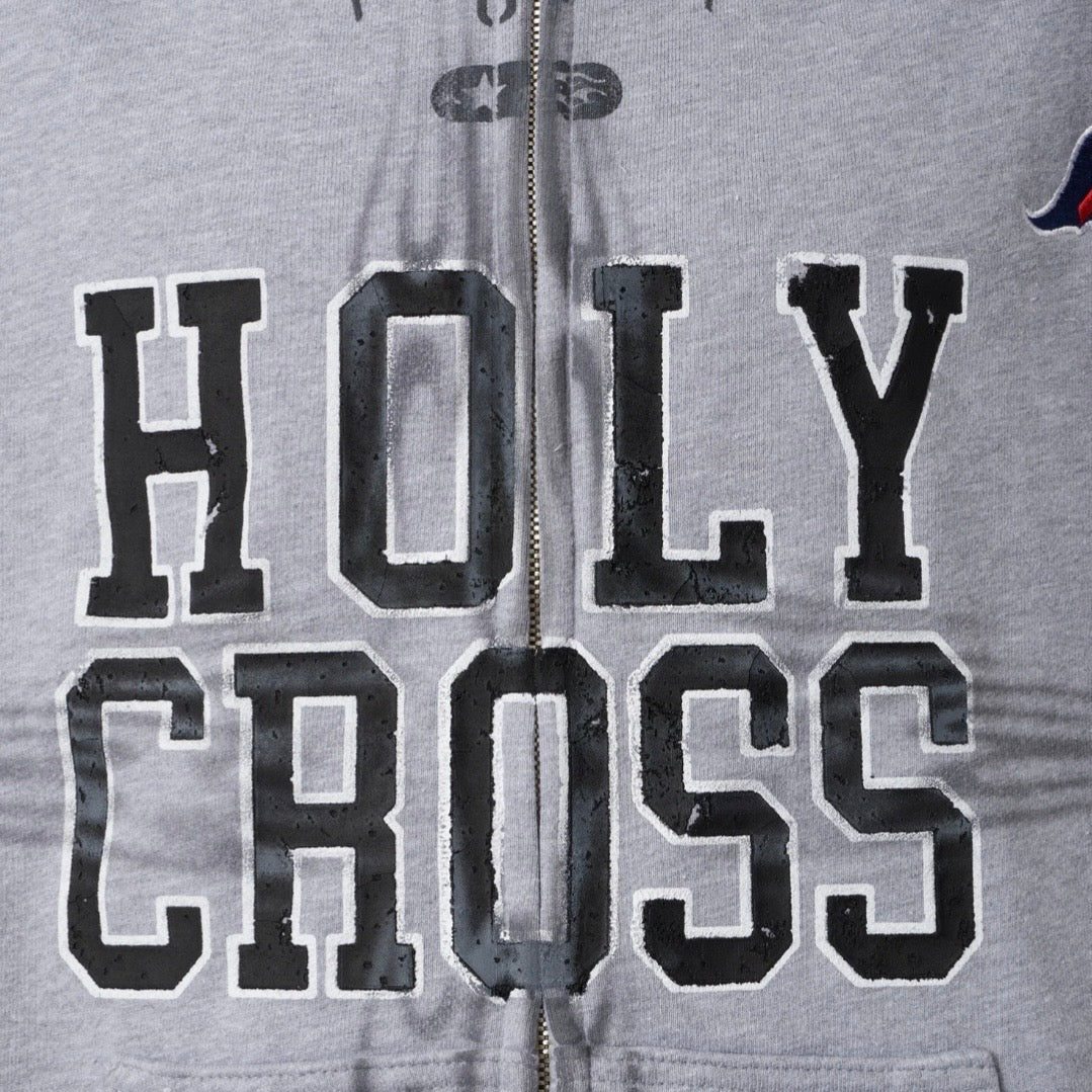 Hellstar Heather Grey Holy Cross Zip Hoodie