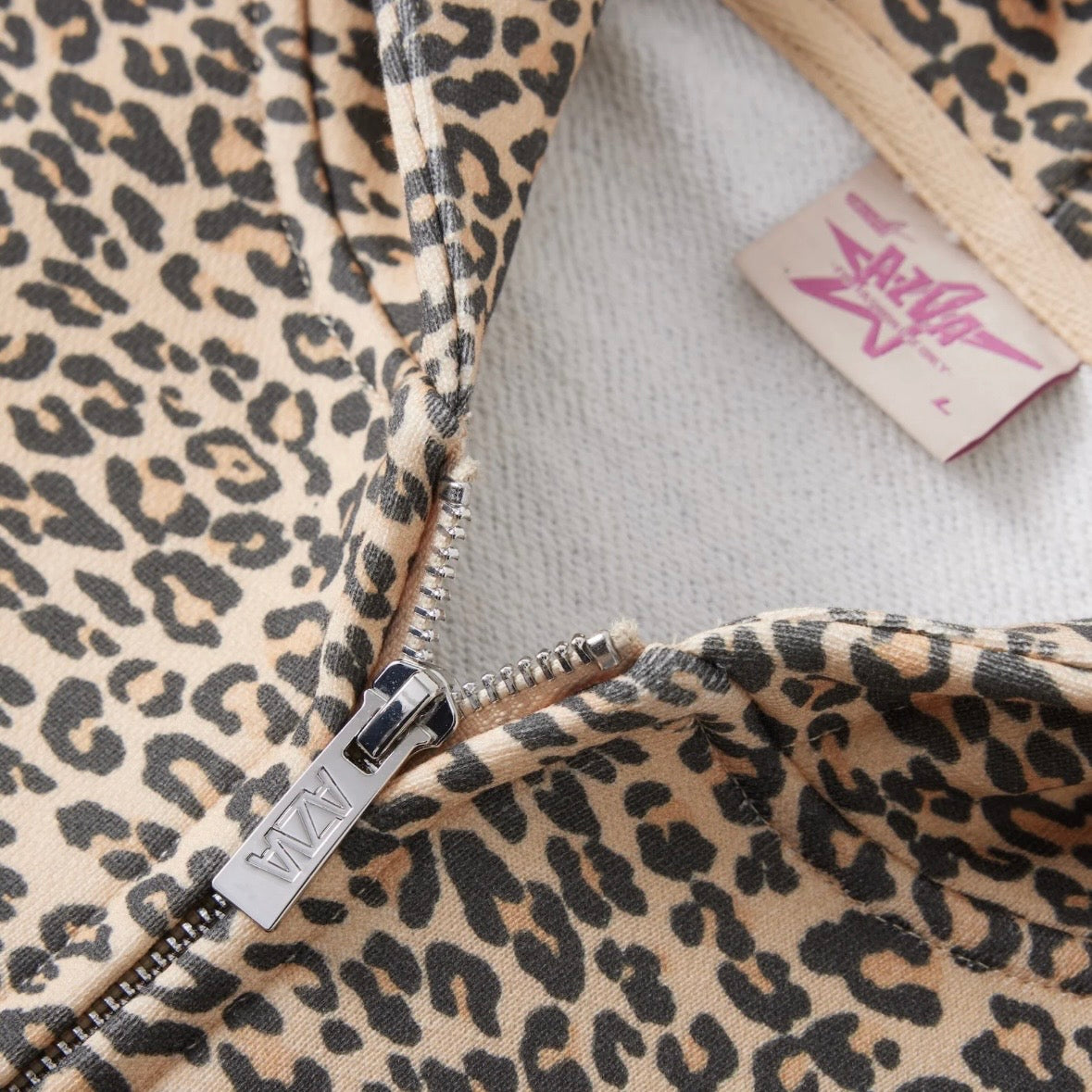 AZVA Leopard Art Zip Hoodie
