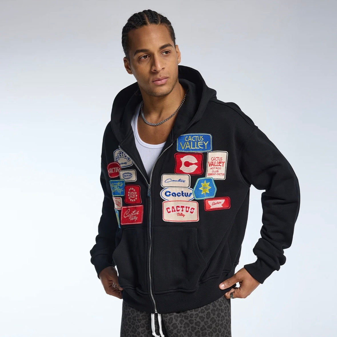 AZVA Black Roadside Zip Hoodie