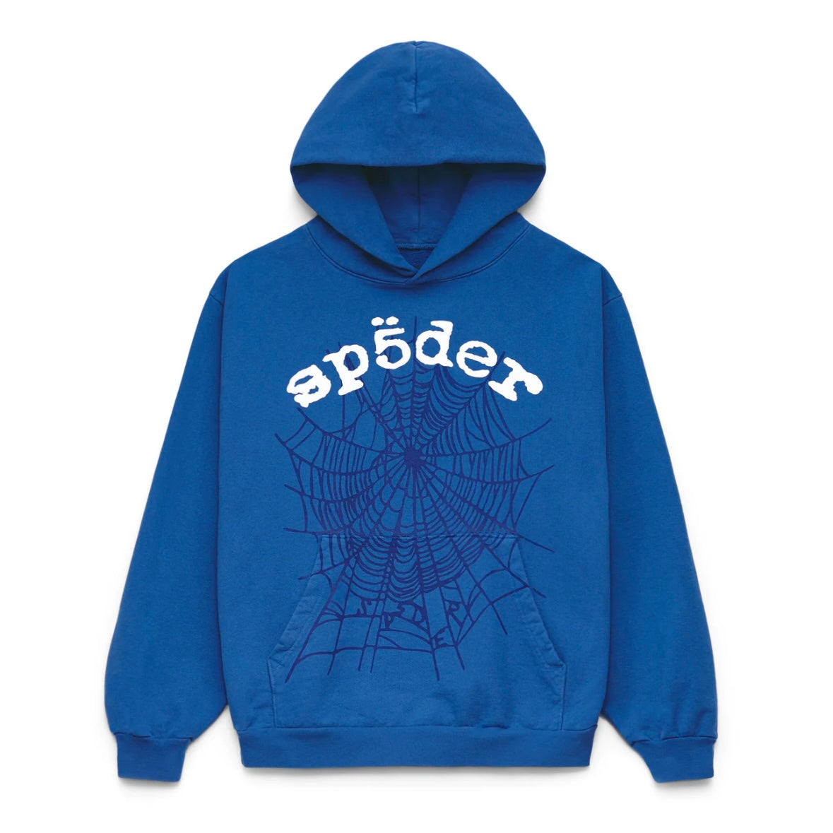 Sp5der Blue White Legacy Hoodie Front