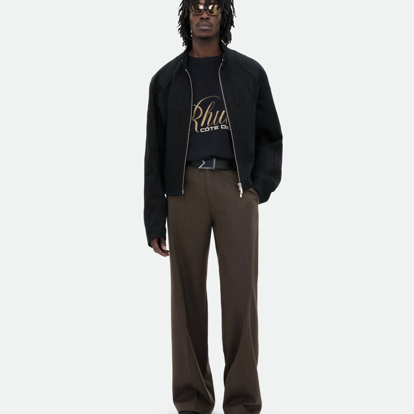 Rhude Vintage Black Script Crest T-Shirt