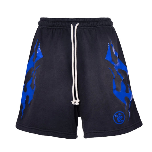 Hellstar Black Blue Flame Shorts