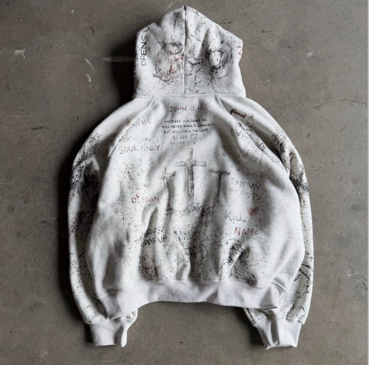 We Are Righteous Fear No Evil Zip Hoodie