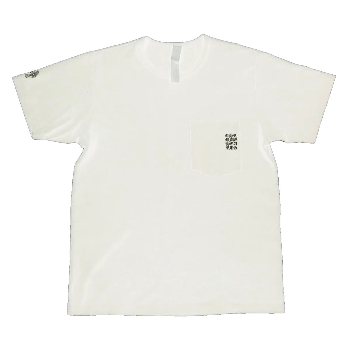 Chrome Hearts White Embroidered Eyechart Logo T-Shirt
