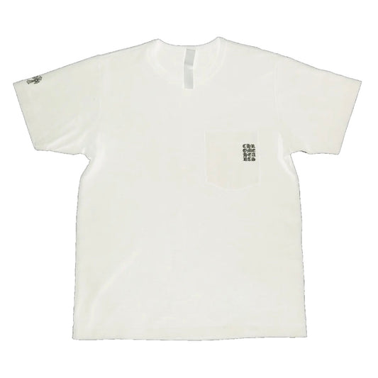 Chrome Hearts White Embroidered Eyechart Logo T-Shirt