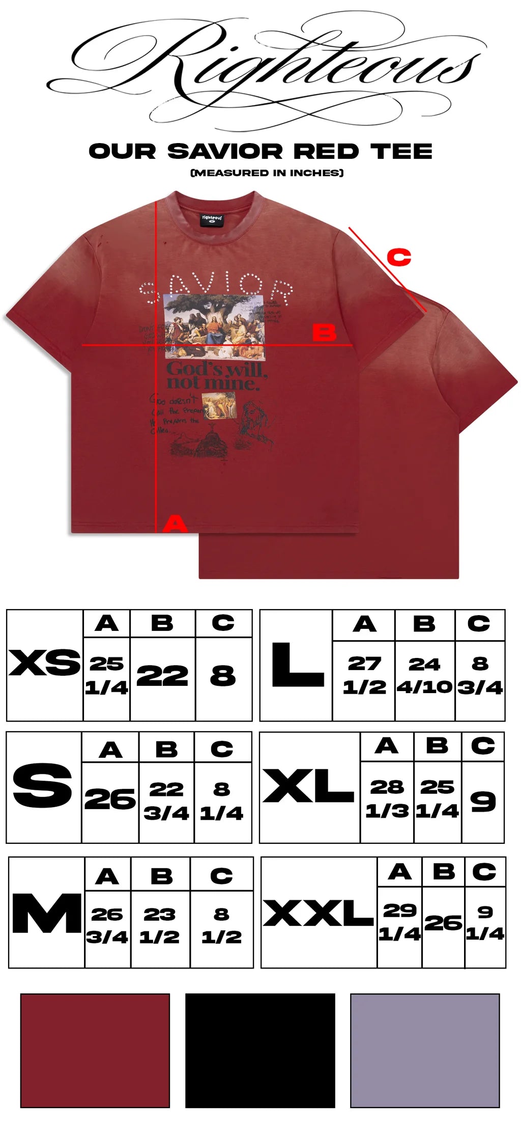 We Are Righteous Red Our Savior T-Shirt