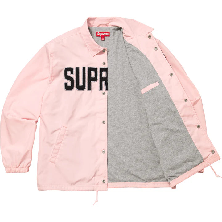 Supreme Pink Spellout Coaches Jacket