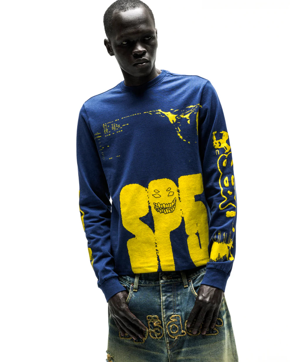 Sp5der Navy X-Ray Long Sleeve