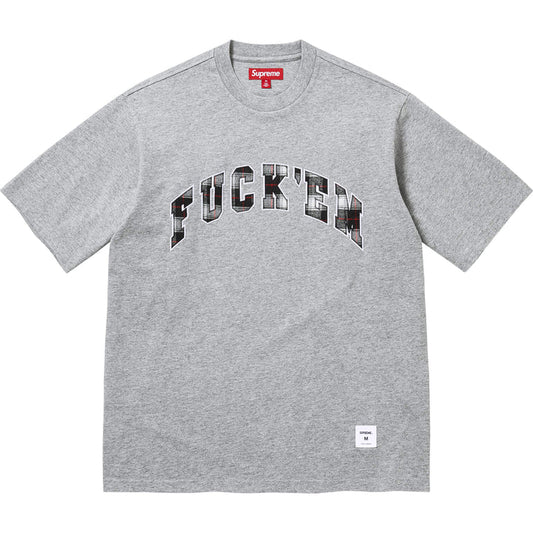 Supreme Heather Grey Fuck Em Plaid T-Shirt