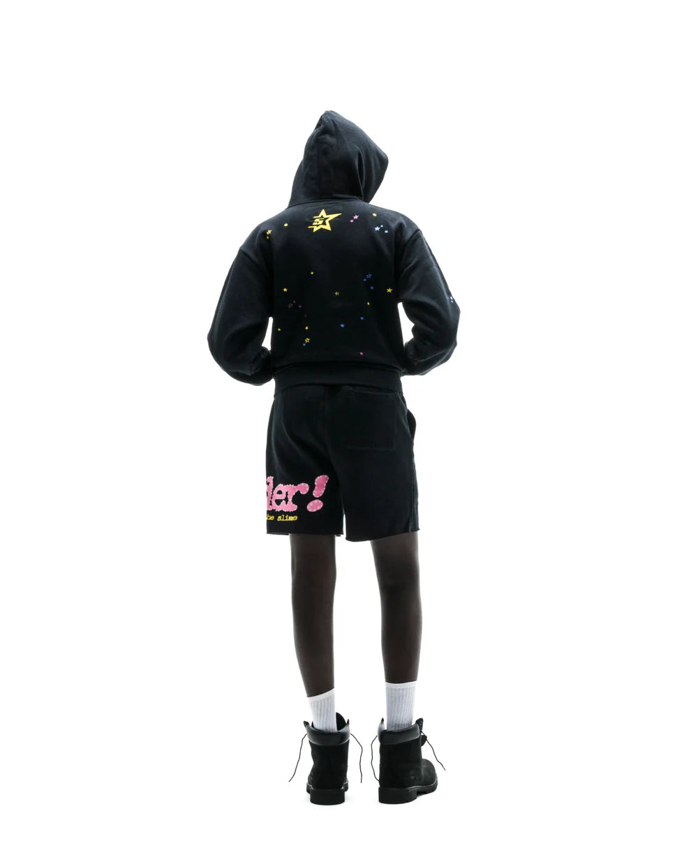 Sp5der Black Punk V2 Zip Hoodie