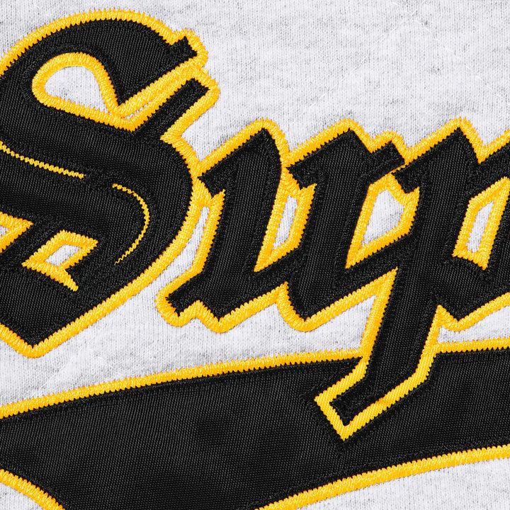 Supreme Ash Grey Quilted Zip Hoodie