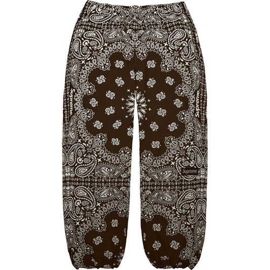 Supreme Brown Reflective Bandana Track Pants