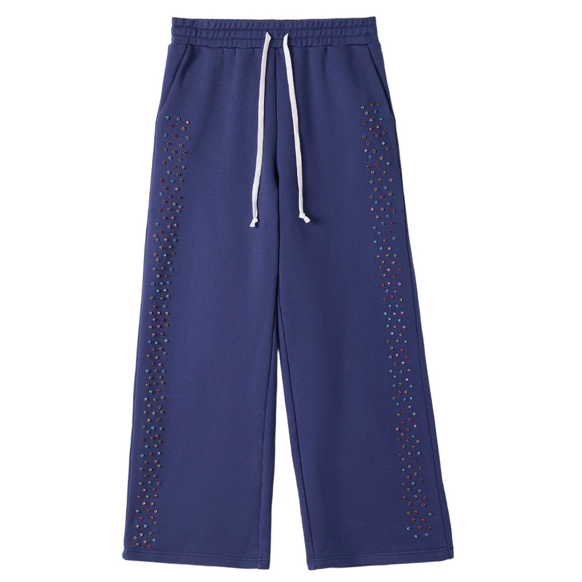 AZVA Navy Crystal Cactus Sweatpants