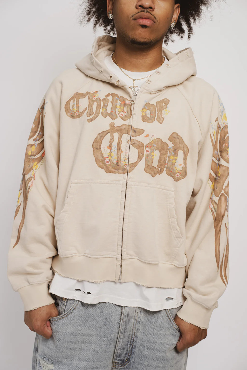 We Are Righteous Apricot Child of God Zip Hoodie