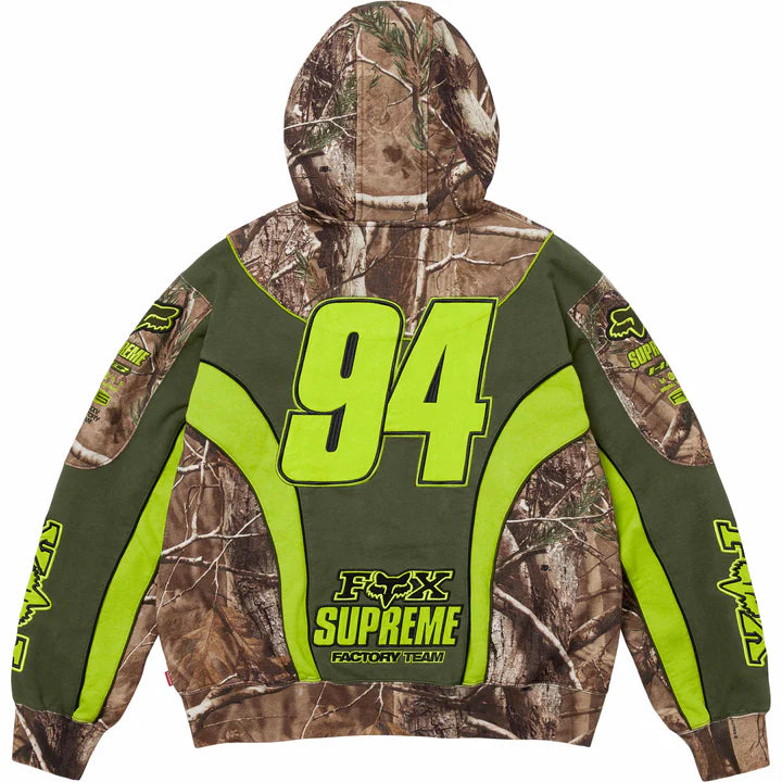 Supreme Fox Racing Green Realtree Camo Zip Hoodie