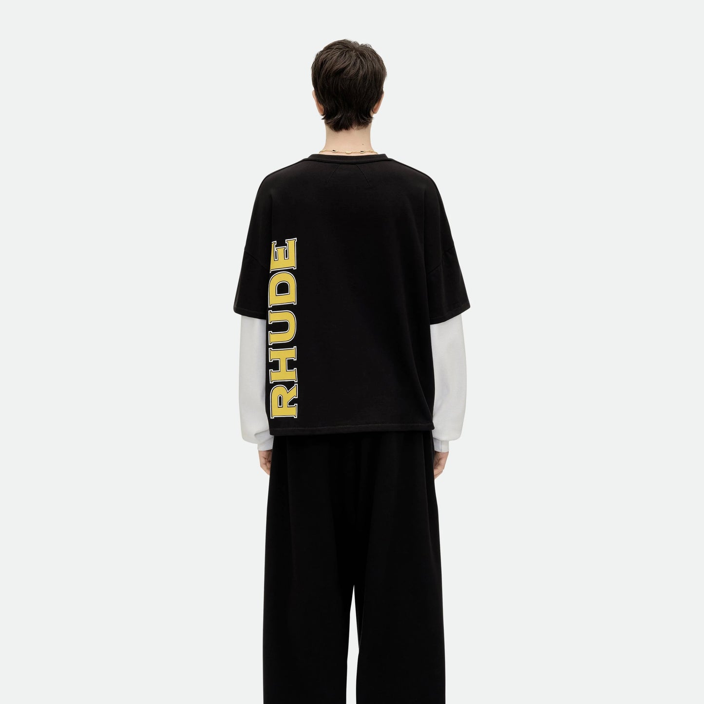 Rhude Vintage Black Steel Double-Layered Long Sleeve