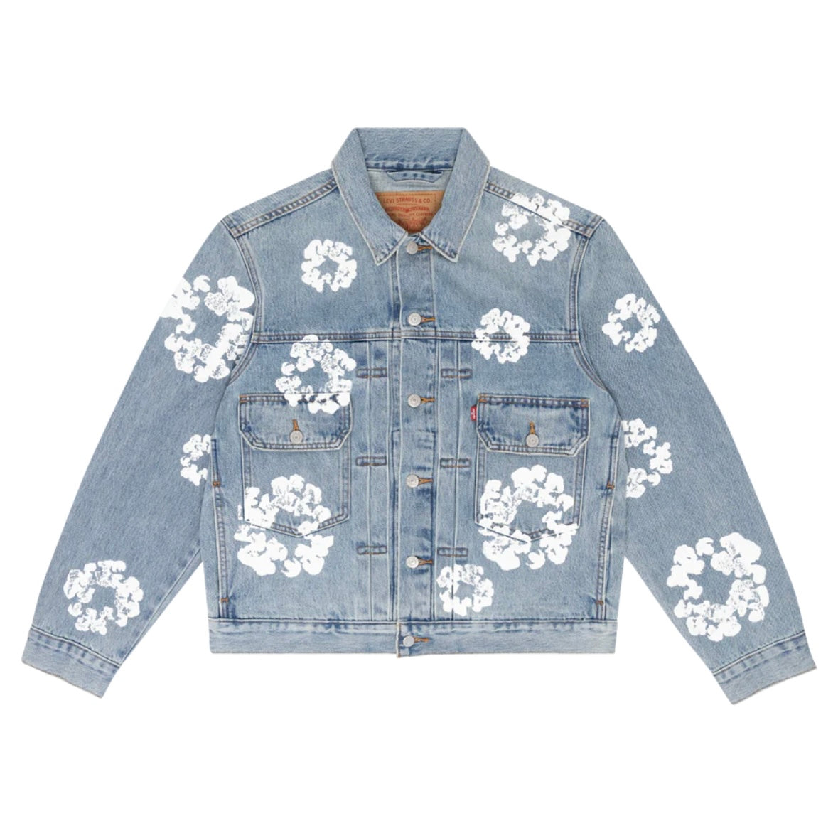 Denim Tears Light Wash Type-2 Cotton Wreath Denim Jacket