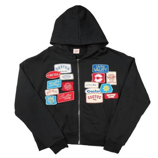 AZVA Black Roadside Zip Hoodie