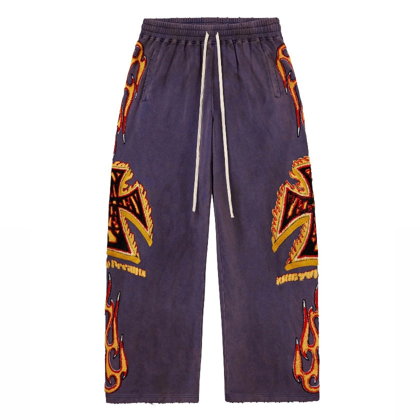 Vale Purple La Flare Sweatpants